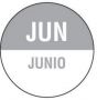 Label Paper Permanent June Junio, White and Gray, 1000 per Roll