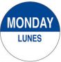 Label Paper Permanent Monday Lunes, Blue, 1000 per Roll