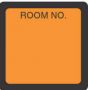 Label Paper Removable Room No. 1 1/2" Core 1 1/2" x 1", 1/2", Orange with Black 1000 per Roll