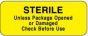 Label Paper Permanent Sterile Unless 2 1/4" x 7/8", Yellow, 1000 per Roll