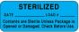 Label Paper Permanent Sterilized Date 2 1/4" x 7/8", Blue, 1000 per Roll