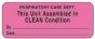 Label Paper Permanent Respiratory Care 2 1/4" x 7/8", Fl. Pink, 1000 per Roll