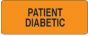 Label Paper Permanent Patient Diabetic 2 1/4" x 7/8", Fl. Orange, 1000 per Roll