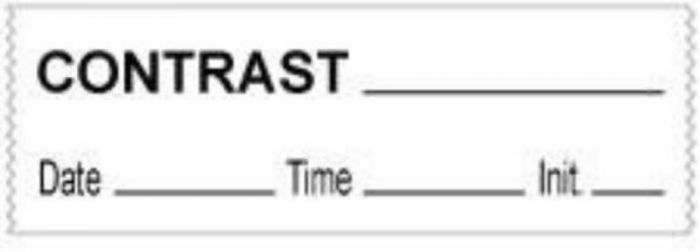 Anesthesia Tape with Date, Time & Initial (Removable) Contrast 1/2" x 500" - 333 Imprints - White - 500 Inches per Roll