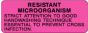 Label Paper Permanent Resistant Microorganism 3" x 1", 1/8", Fl. Pink, 1000 per Roll