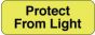 Communication Label (Paper, Permanent) Protect From Light 2" x 3/4" Fluorescent Yellow - 1000 per Roll