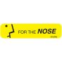 Communication Label (Paper, Permanent) For The Nose 1 9/16" x 3/8" Yellow - 500 per Roll, 2 Rolls per Box