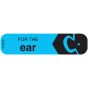 Communication Label (Paper, Permanent) For The Ear 1 9/16" x 3/8" Blue - 500 per Roll, 2 Rolls per Box