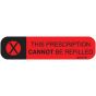 Communication Label (Paper, Permanent) Prescription Can't 1 9/16" x 3/8" Red - 500 per Roll, 2 Rolls per Box