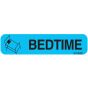 Communication Label (Paper, Permanent) Bedtime 1 9/16" x 3/8" Blue - 500 per Roll, 2 Rolls per Box