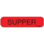 Communication Label (Paper, Permanent) Supper 1 9/16" x 3/8" Red - 500 per Roll, 2 Rolls per Box