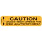 Communication Label (Paper, Permanent) Caution Dose 1 9/16" x 3/8" Goldenrod - 500 per Roll, 2 Rolls per Box