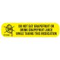 Communication Label (Paper, Permanent) Do Not Eat 1 9/16" x 3/8" Yellow - 500 per Roll, 2 Rolls per Box