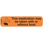 Communication Label (Paper, Permanent) Medication May Be 1 9/16" x 3/8" Orange - 500 per Roll, 2 Rolls per Box