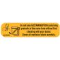 Communication Label (Paper, Permanent) Dont Take 1 9/16" x 3/8" Goldenrod - 500 per Roll, 2 Rolls per Box