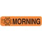 Communication Label (Paper, Permanent) Morning 1 9/16" x 3/8" Orange - 500 per Roll, 2 Rolls per Box