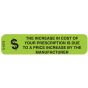 Communication Label (Paper, Permanent) The Increase In 1 9/16" x 3/8" Green - 500 per Roll, 2 Rolls per Box