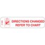 Communication Label (paper, Permanent) Directions Changed 1 9/16" X 3/8" White - 500 Per Roll, 2 Rolls Per Box