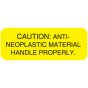 Communication Label (Paper, Permanent) Caution: 1 11/16" x 5/8" Yellow - 450 per Roll, 2 Rolls per Box