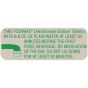 Label Paper Permanent Take Fosamaxﾮ 1 11/16" x 5/8" , Tan, 450 per Roll, 2 Rolls per Box