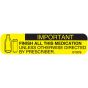 Communication Label (Paper, Permanent) Finish All 1 9/16" x 3/8" Yellow - 500 per Roll, 2 Rolls per Box