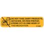 Communication Label (Paper, Permanent) No Dairy Products 1 9/16" x 3/8" Goldenrod - 500 per Roll, 2 Rolls per Box