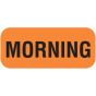 Communication Label (Paper, Permanent) Morning 7/8" x 3/8" Orange - 500 per Roll, 2 Rolls per Box