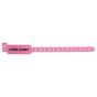 Sentry® Alert Bands® Poly "Limb Alert" Pre-Printed, State Standardization 1" x 10-1/4" Adult/Pediatric Pink, 500 per Box