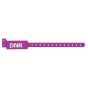 Sentry® Alert Bands® Poly "DNR" Pre-Printed, State Standardization 1" x 10-1/4" Adult/Pediatric Grape, 500 per Box