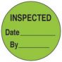 Label Paper Permanent Inspected Date, Fl. Green, 1000 per Roll