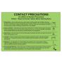 Label Paper Removable Contact Precautions 8" x 5 1/4", Fl. Green, 50 per Package