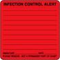 Label Paper Permanent Infection Control 2 1/2" x 2 1/2", Fl. Red, 500 per Roll