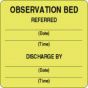 Label Paper Removable Observation Bed 2 1/2" x 2 1/2", Fl. Yellow, 500 per Roll