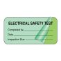 Label Self-Laminating Paper Removable Electrical Safety 1-1/2" Core 2" x 1" Fl. Green, 1000 per Roll