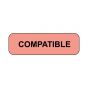 Lab Communication Label (Paper, Permanent) Compatible  1 1/4"x3/8" Pink - 1000 per Roll