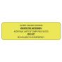 Lab Communication Label (Paper, Permanent) Patients Blood  2 7/8"x7/8" Fluorescent Yellow - 1000 per Roll