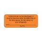 Lab Communication Label (Paper, Permanent) If This Unit Can Not  2 1/4"x7/8" Fluorescent Orange - 1000 per Roll