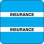 Chart Tab Paper Insurance Insurance 1 1/2" x 1 1/2" Blue 100 per Roll