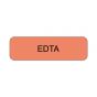 Lab Communication Label (Paper, Permanent) EDTA  1 1/4"x3/8" Pink - 1000 per Roll