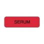 Lab Communication Label (Paper, Permanent) Serum 1 1/4"x3/8" Fluorescent Red - 1000 per Roll