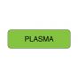 Lab Communication Label (Paper, Permanent) Plasma  1 1/4"x3/8" Fluorescent Green - 1000 per Roll