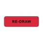 Lab Communication Label (Paper, Permanent) Re-draw  1 1/4"x3/8" Fluorescent Red - 1000 per Roll