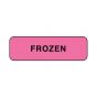 Lab Communication Label (Paper, Permanent) Frozen  1 1/4"x3/8" Fluorescent Pink - 1000 per Roll