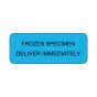 Lab Communication Label (Paper, Permanent) Frozen Specimen  2 1/4"x7/8" Blue - 1000 per Roll