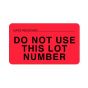 Lab Communication Label (Paper, Permanent) Date Received  3"x1 3/4" Fluorescent Red - 500 per Roll