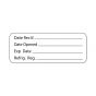 Lab Communication Label (Paper, Permanent) Date Recd ___  2 1/4"x7/8" White - 1000 per Roll