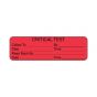 Lab Communication Label (Paper, Permanent) Critical Test Called  2 7/8"x7/8" Fluorescent Red - 1000 per Roll