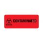 Hazard Label (Paper, Permanent) Biohazard  5"x2" Fluorescent Red - 250 Labels per Roll