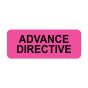 Label Paper Permanent Advance Directive   2 1/4" X 7/8" Fl. Pink 1000 Per Roll