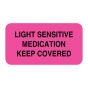 Communication Label (Paper, Permanent) Light Sensitive 1 5/8" x 7/8" Fluorescent Pink - 1000 per Roll